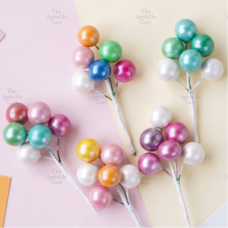 Colorful Metallic Foam Balloon Cake Topper Decoration Birthday Wedding Party Supplies