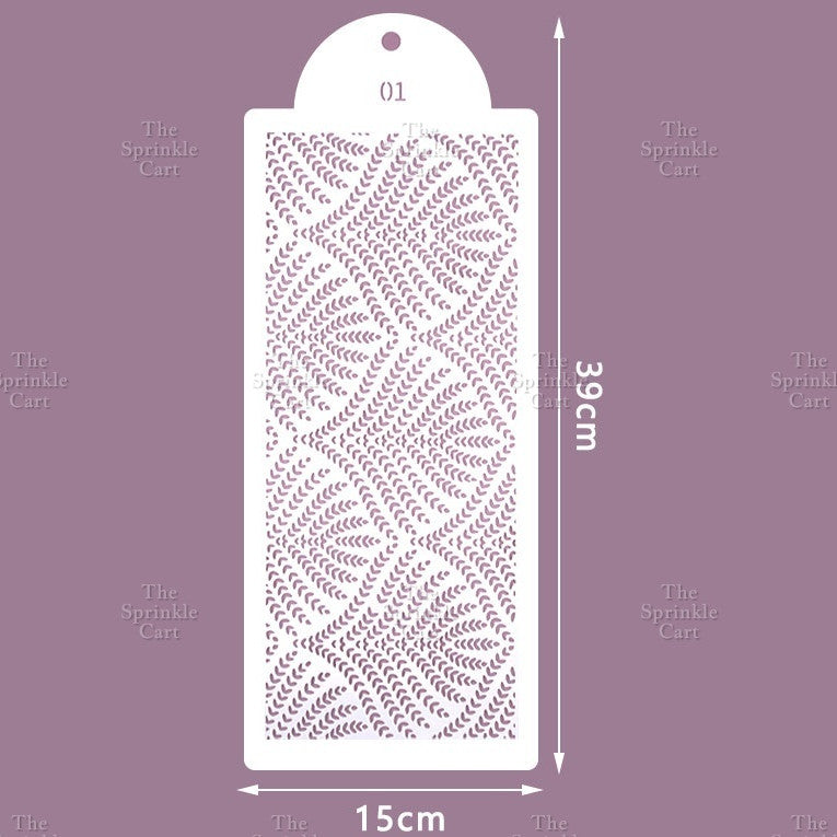 Stencil Cake Border Sugar Sieve Boho Molder Sugarlace Fondant Baking Cake Decoration