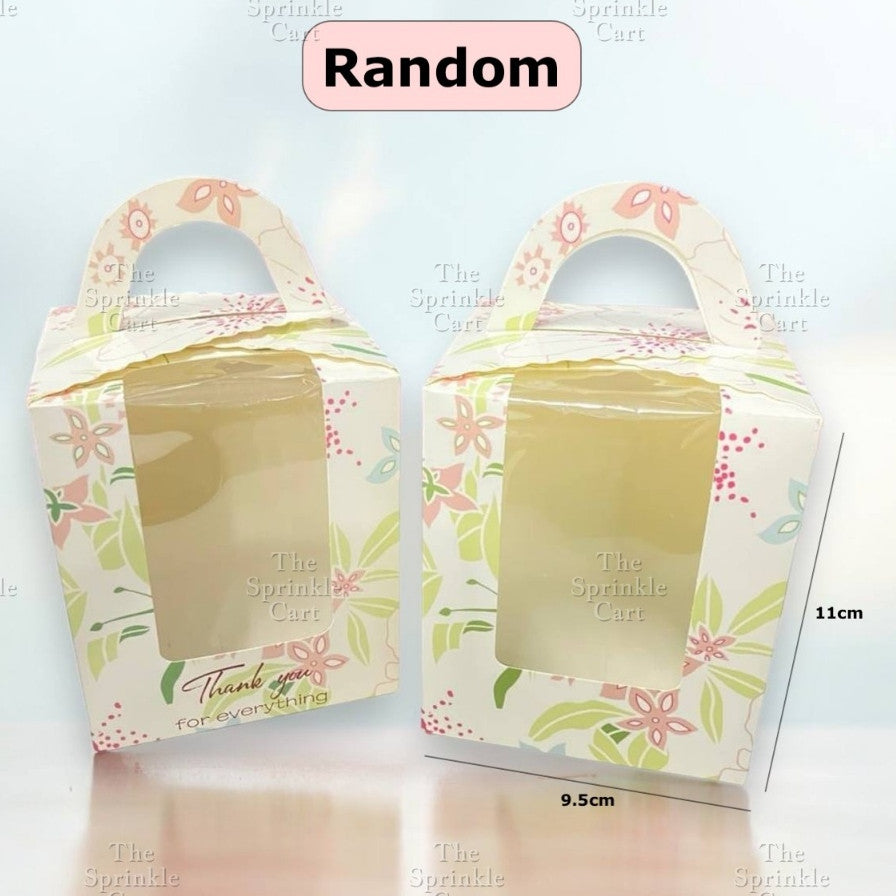 10pcs Solo Cupcake & Cookies Box Muffin Box w/ Holder Single Pastry Box TSC
