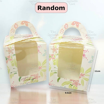 10pcs Solo Cupcake & Cookies Box Muffin Box w/ Holder Single Pastry Box TSC