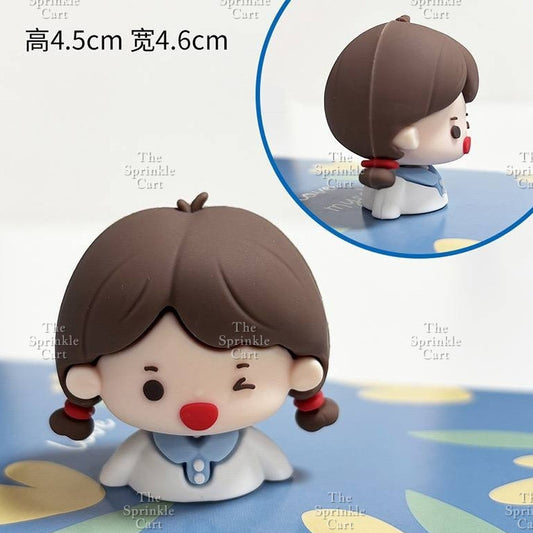 Cute Cartoon Soft Doll Head Cake Decoration for Birthday Party Supplies TSC