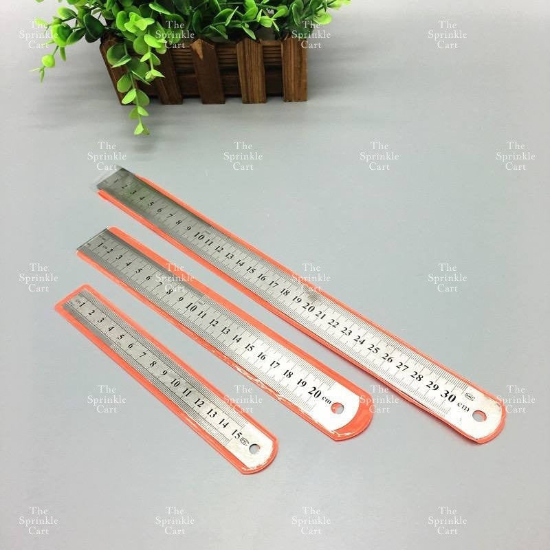 Straight Steel Ruler Styling Fondant School Office Sewing School Baking Tool TSC