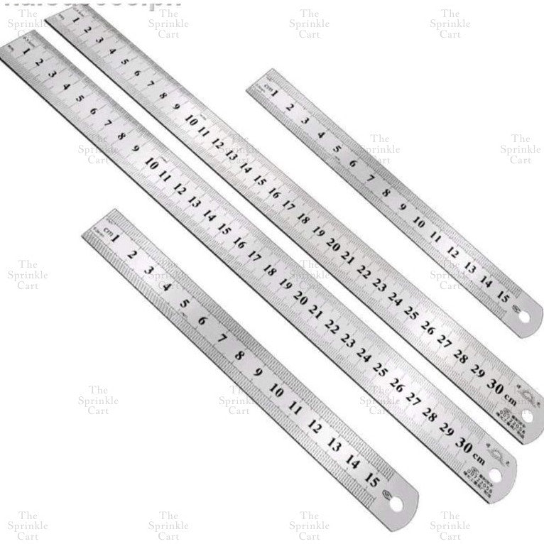 Straight Steel Ruler Styling Fondant School Office Sewing School Baking Tool TSC