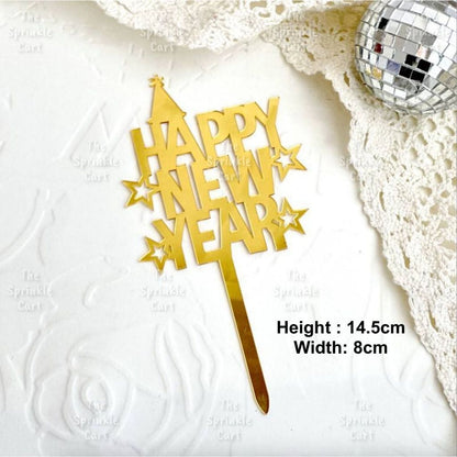 Merry Christmas Happy New Year Holidays Valentines Love Acrylic Cake Topper Decoration TSC