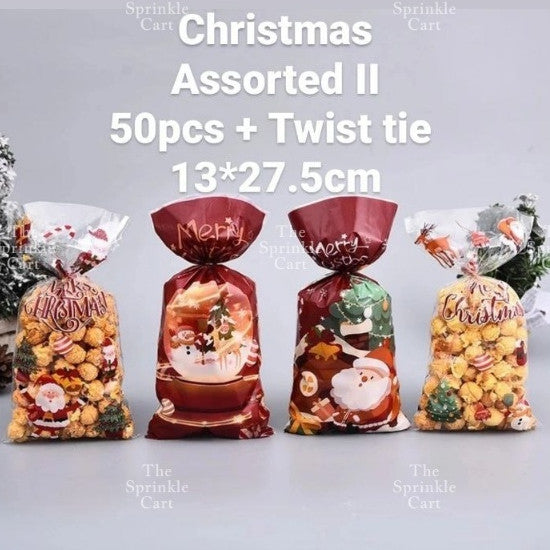 Christmas Theme Resealable OPP and Loot Bag Goodies Packaging TSC