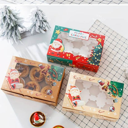 Christmas Cupcake Box and Liner for Baking Cupcake Dessert DIY Christmas Theme Decoration TSC