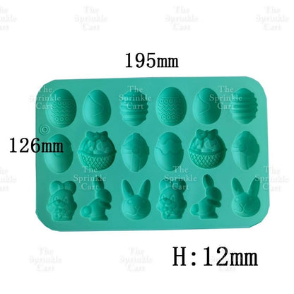 Easter Egg Bunny theme Silicone Mould Fondant Chocolate Cake Crafting Jelly Bakeware Tool TSC