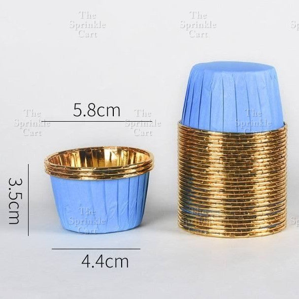 50pcs Colorful Foil Cupcake Liner Paper Cups Baking Muffin Liner