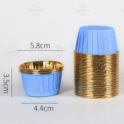 50pcs Colorful Foil Cupcake Liner Paper Cups Baking Muffin Liner