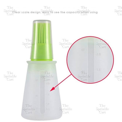 Silicone Barbeque Grill Oil Bottle Brush Cooking Heat Resistant Brush Tool with Dispenser TSC