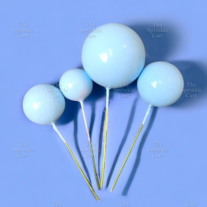 Balls Cake Topper Gold Silver Red Pink Blue Decoration Birthday Party TSC
