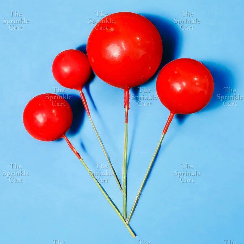 Balls Cake Topper Gold Silver Red Pink Blue Decoration Birthday Party TSC