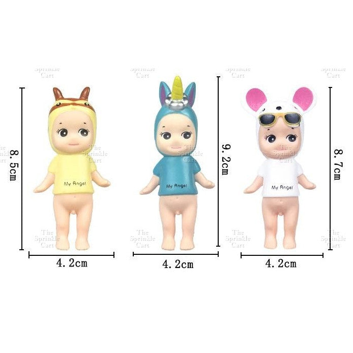 Sanny Angel Mini Figure Toy Topper Angel Bunny Unicorn Doll Birthday Cake Decorations TSC