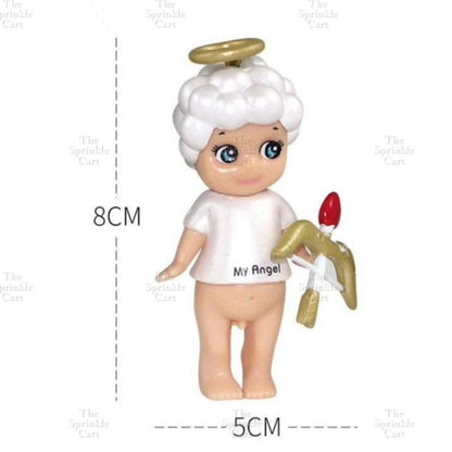 Sanny Angel Mini Figure Toy Topper Angel Bunny Unicorn Doll Birthday Cake Decorations TSC