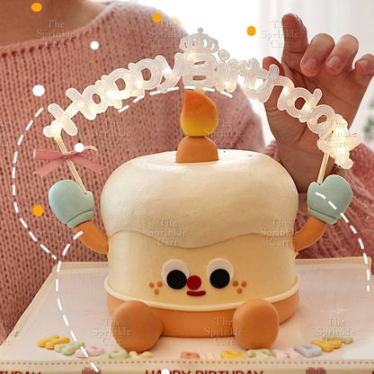 Happy Birthday LED Three Adjustable Light String Colorful Warm Lamp Cake Decoration TSC