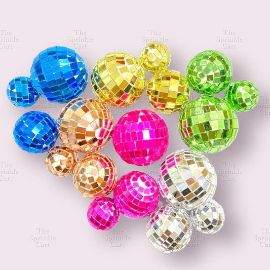Shiny Mirror Disco Ball Cake Topper & Christmas Tree Decoration DIY Party Supplies TSC