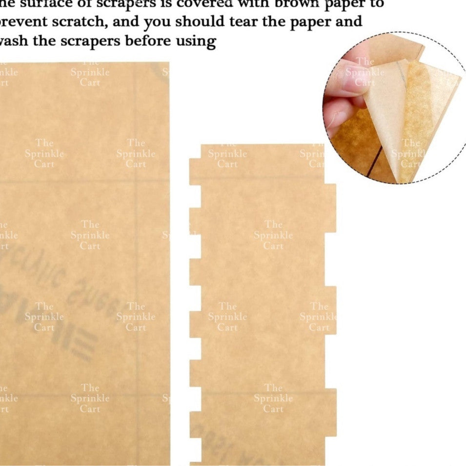 Double Edge Acrylic Scraper and Round Smoother  Cake Decoration Tools TSC