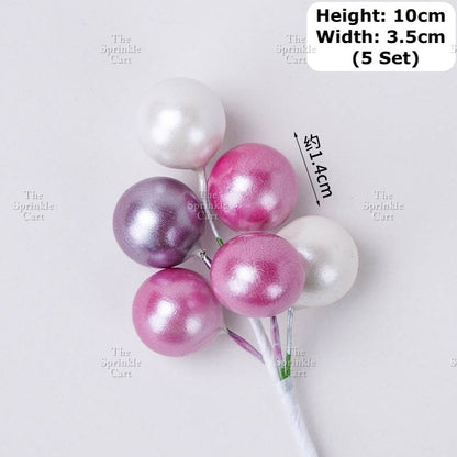 Colorful Metallic Foam Balloon Cake Topper Decoration Birthday Wedding Party Supplies