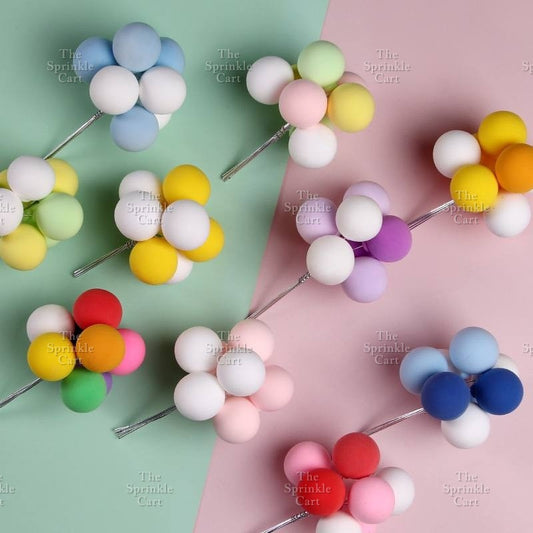 Colorful Metallic Foam Balloon Cake Topper Decoration Birthday Wedding Party Supplies