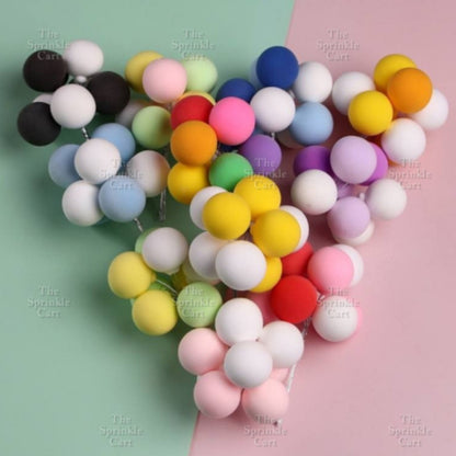 Colorful Metallic Foam Balloon Cake Topper Decoration Birthday Wedding Party Supplies