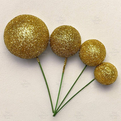Balls Cake Topper Gold Silver Red Pink Blue Decoration Birthday Party TSC
