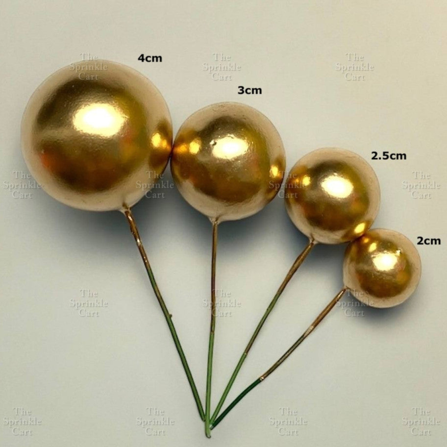 Balls Cake Topper Gold Silver Red Pink Blue Decoration Birthday Party TSC