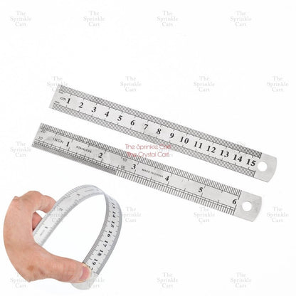 Straight Steel Ruler Styling Fondant School Office Sewing School Baking Tool TSC