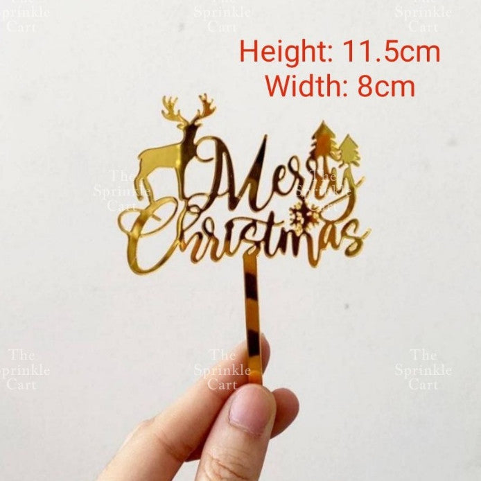 Merry Christmas Happy New Year Holidays Valentines Love Acrylic Cake Topper Decoration TSC