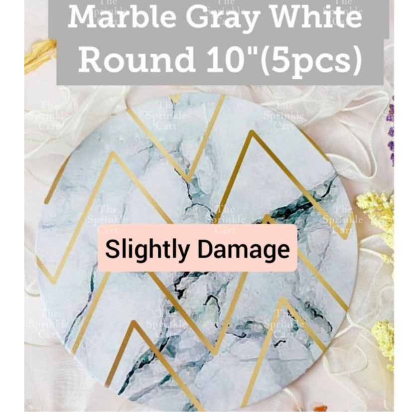 Cake Board High Quality 2mm Thick Scalloped Round Square Marble Silver Gold White MDF Boards