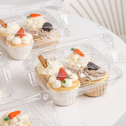 Cupcake Box with holder Brownies Revel Bar Muffin Pastry Packaging TSC
