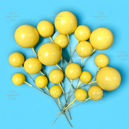 Balls Cake Topper Gold Silver White Pink Blue Yellow Decoration Birthday Swirl Ball Spiral Ball