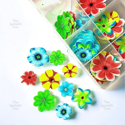 Snowflakes Butterfly Flower Leaf Wafer Cake Decoration TSC