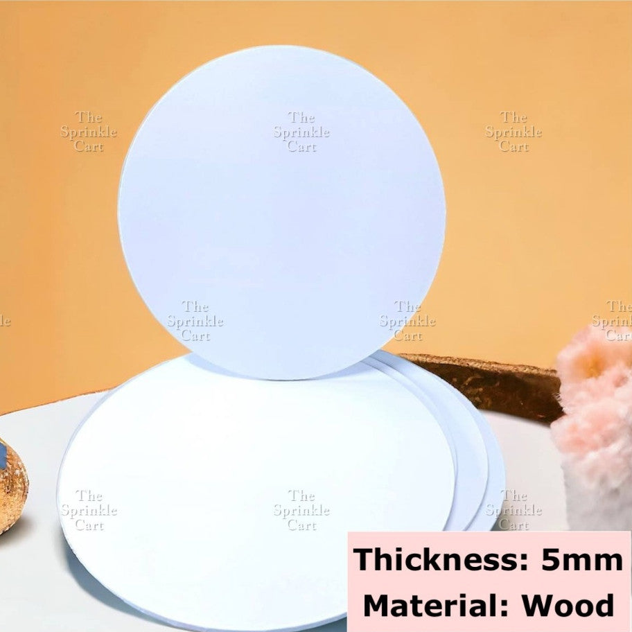 Cake Drum Corrugated 13mm Thickness / MDF Cake Board 5pcs/2pcs 5mm Thickness