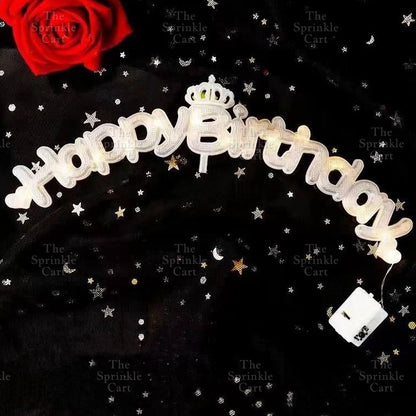 Happy Birthday LED Three Adjustable Light String Colorful Warm Lamp Cake Decoration TSC