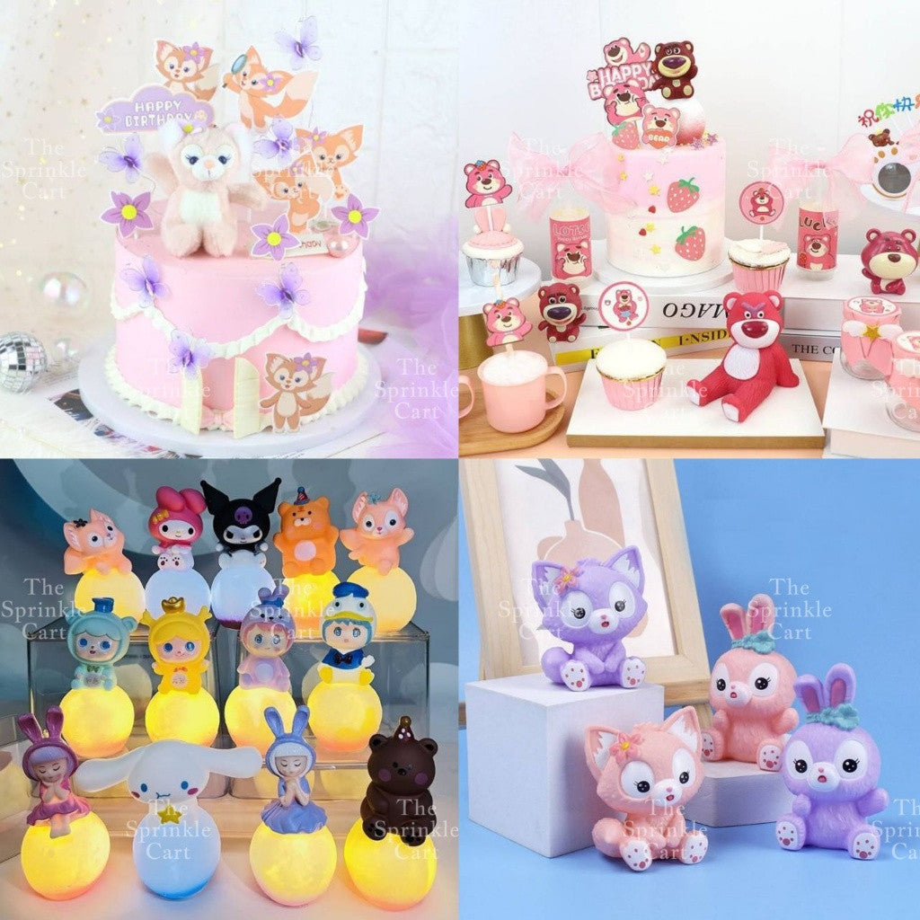 Mini Toys Sanlio Character Cake Topper and Loot Bag Packaging TSC