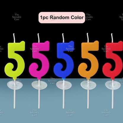 1pc RANDOM COLOR Number Candle for Birthday Cake Party Supplies TSC