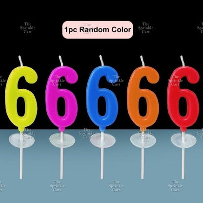 1pc RANDOM COLOR Number Candle for Birthday Cake Party Supplies TSC