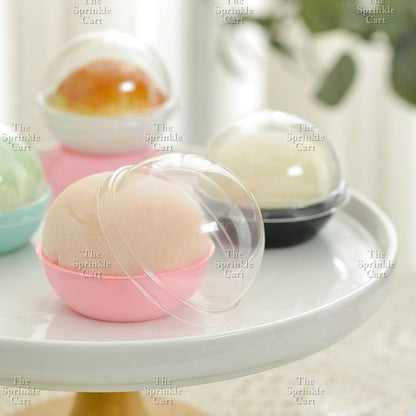 Disposable Mini Round and Square Dome with Lid DIY Desser Bread Bun Box Packaging TSC
