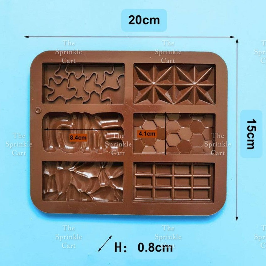 Silicone Chocolate Molder Bar Baking Jelly Resin Crafting Molder Decoration Chocolate Series