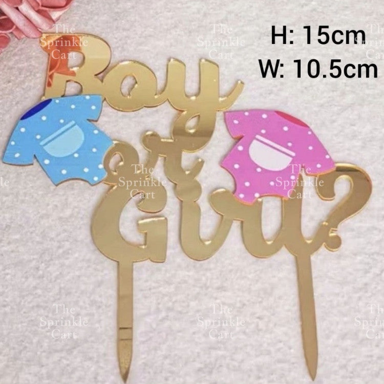 Acrylic Glitter Paper Happy Birthday Mr & Mrs Girl Boy Cake Topper Party Supplies