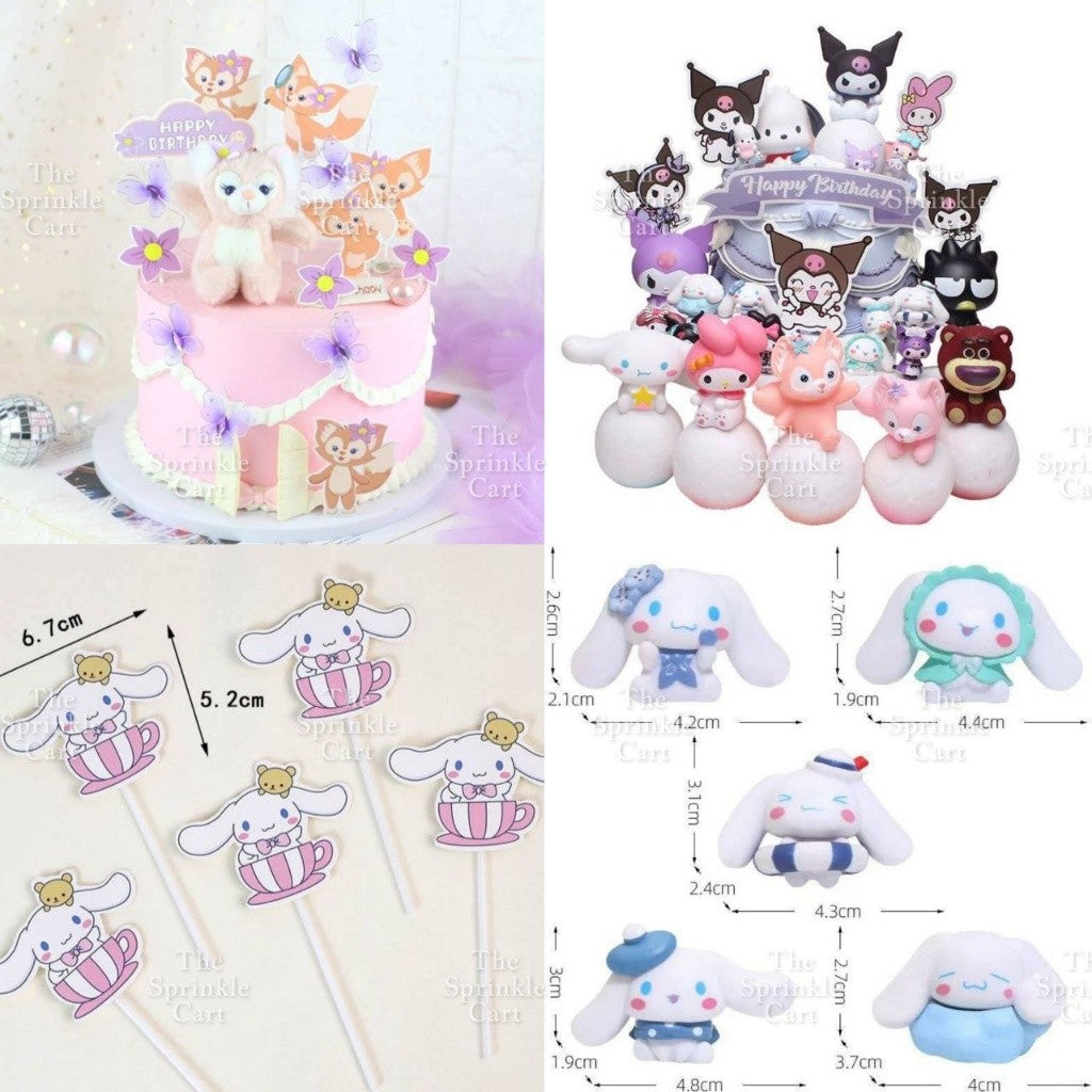 Mini Toys Sanlio Character Cake Topper and Loot Bag Packaging TSC
