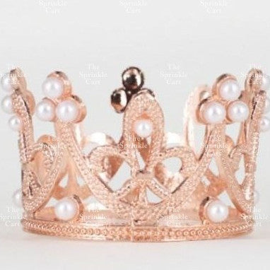 Crown Cake Topper Princess Birthday Celebration Queen Gold Silver