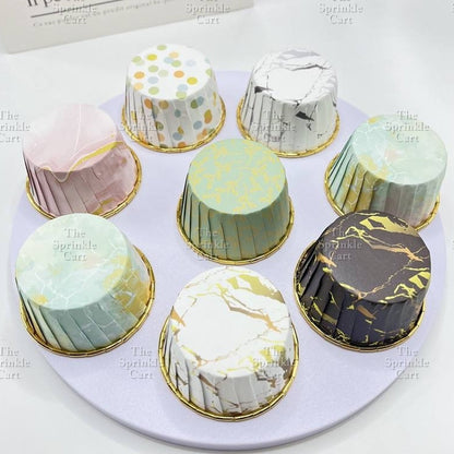 50pcs Colorful Foil Cupcake Liner Paper Cups Baking Muffin Liner