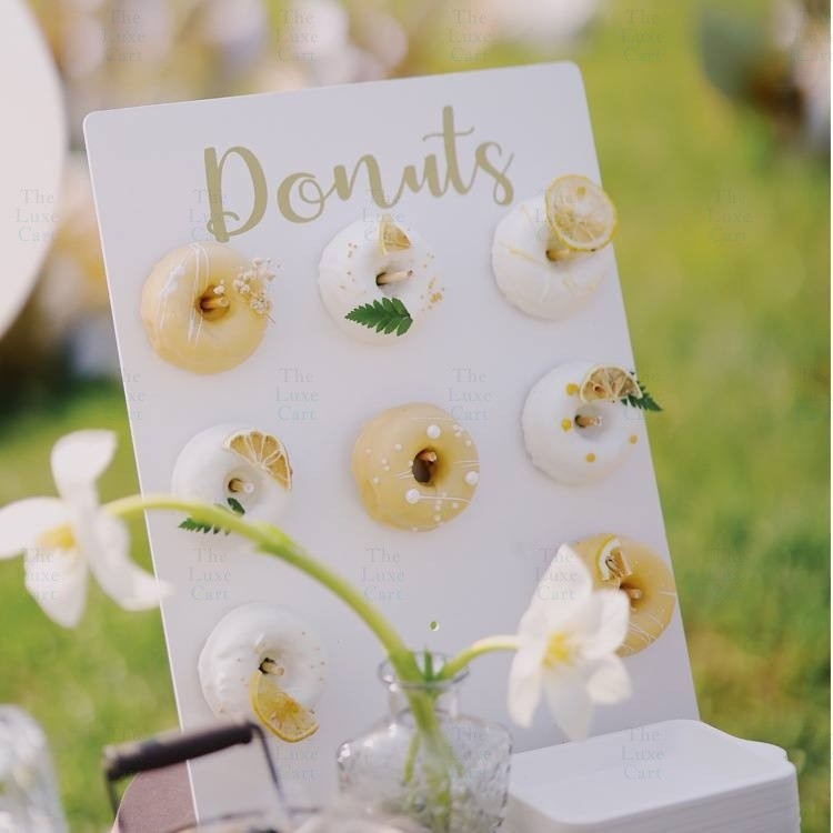 Wall Display Wooden Donuts Stand Holder Donut Sweets Doughnut Rack for Party Birthday Wedding