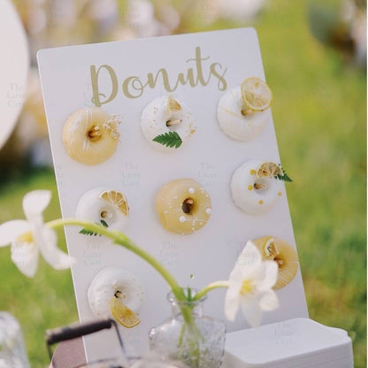 Wall Display Wooden Donuts Stand Holder Donut Sweets Doughnut Rack for Party Birthday Wedding