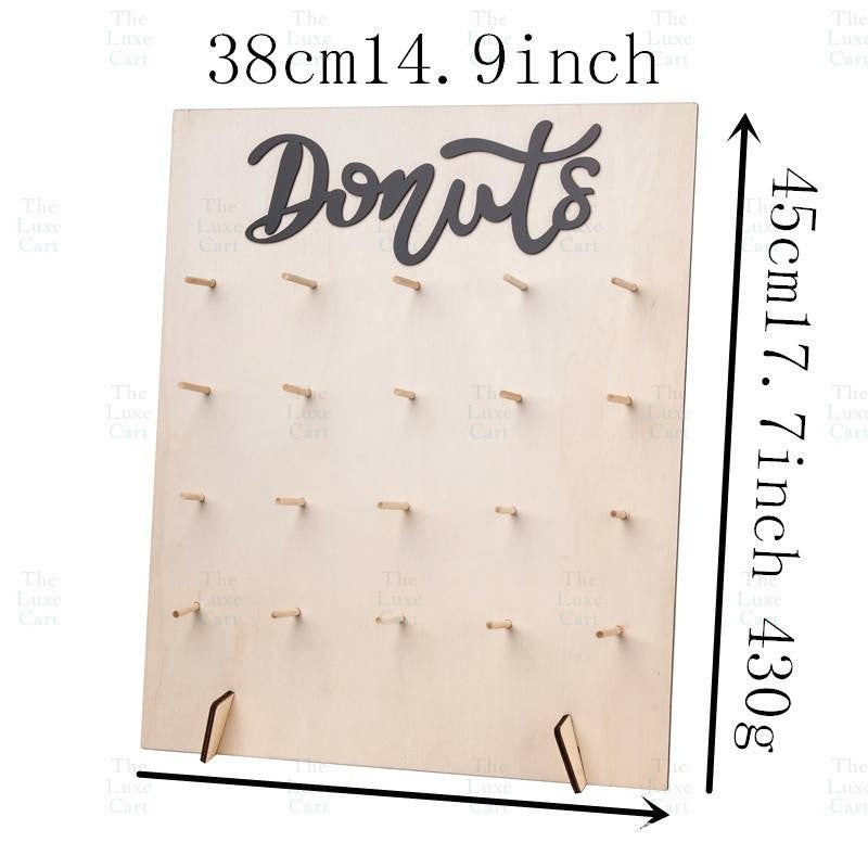 Wall Display Wooden Donuts Stand Holder Donut Sweets Doughnut Rack for Party Birthday Wedding