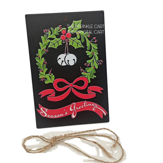 Christmas Wooden Card Door Hanging Christmas Tree Ornament Cardboard Merry Christmas Season Banner