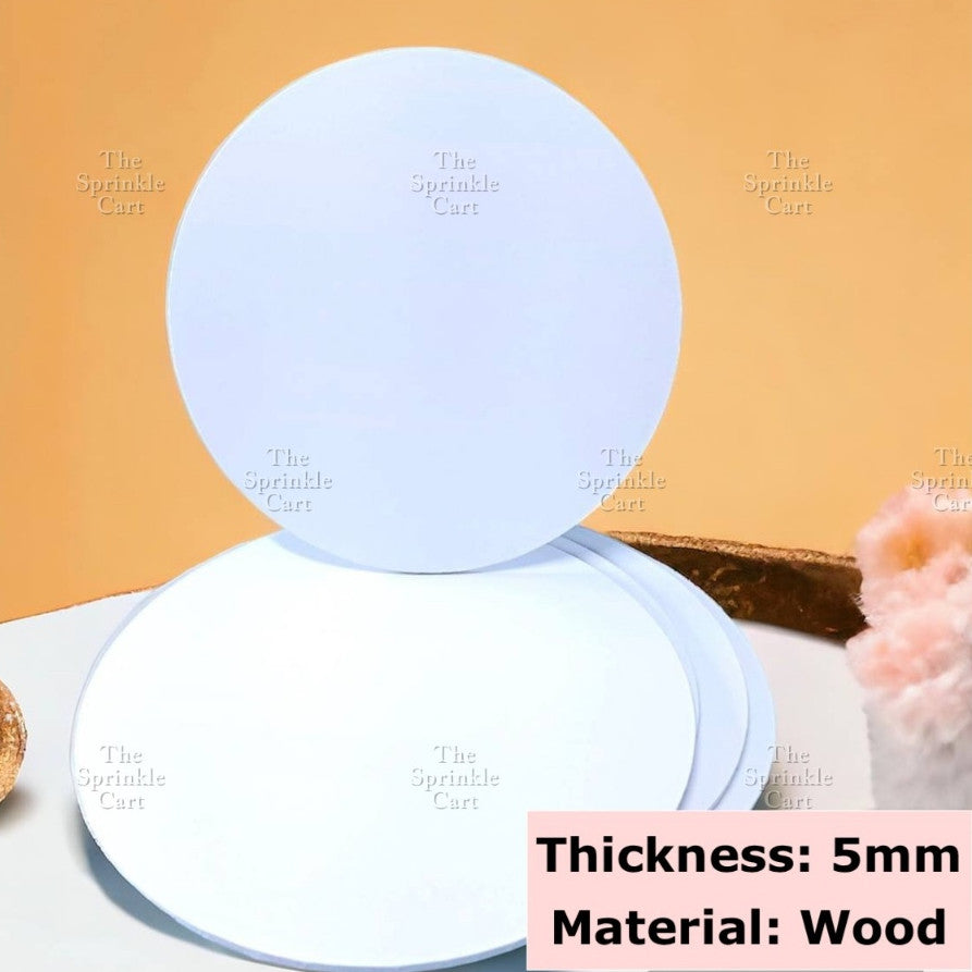 Cake Drum Corrugated 13mm Thickness / MDF Cake Board 5pcs/2pcs 5mm Thickness