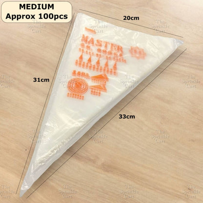 100/50pcs Disposable Pastry Piping Bag and Accessories TSC