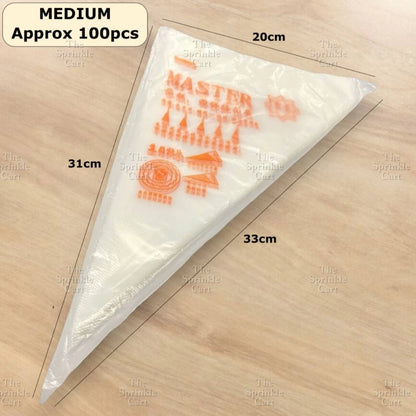 100/50pcs Disposable Pastry Piping Bag and Accessories TSC